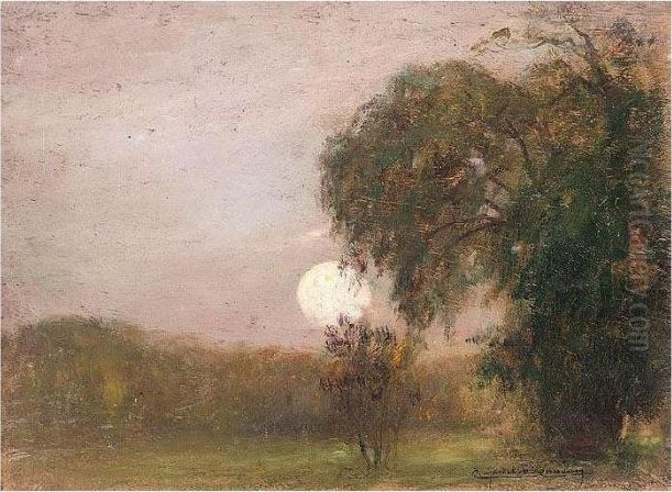 Moonlight Oil Painting by Pierre Amede Marcel-Beronneau