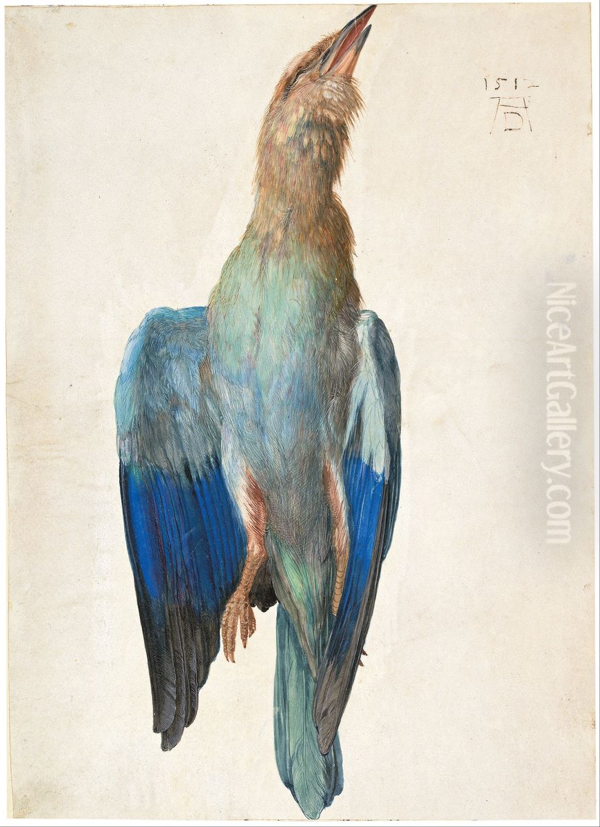 Dead Bluebird Oil Painting by Albrecht Durer