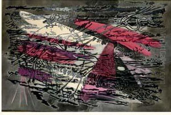 Respiration Marine Aux Flamants No. 3, 1955-1956 Oil Painting by Andre Marchand