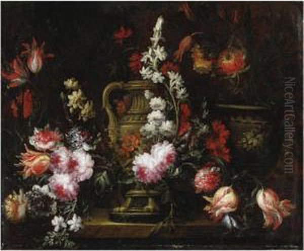 Natura Morta Con Fiori Oil Painting by Elisabetta Marchioni