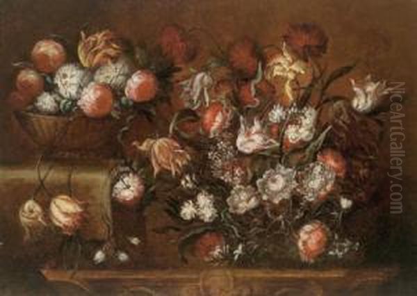 Natura Morta Con Fiori Oil Painting by Elisabetta Marchioni