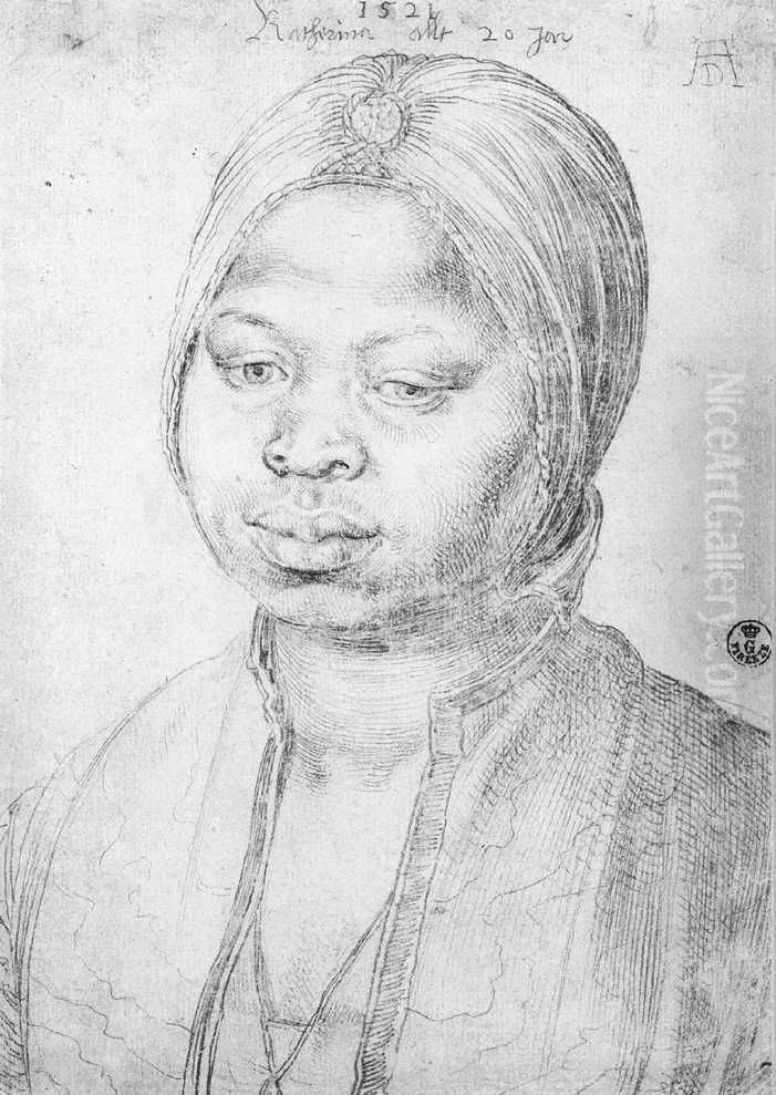 The Negress Katherina Oil Painting by Albrecht Durer