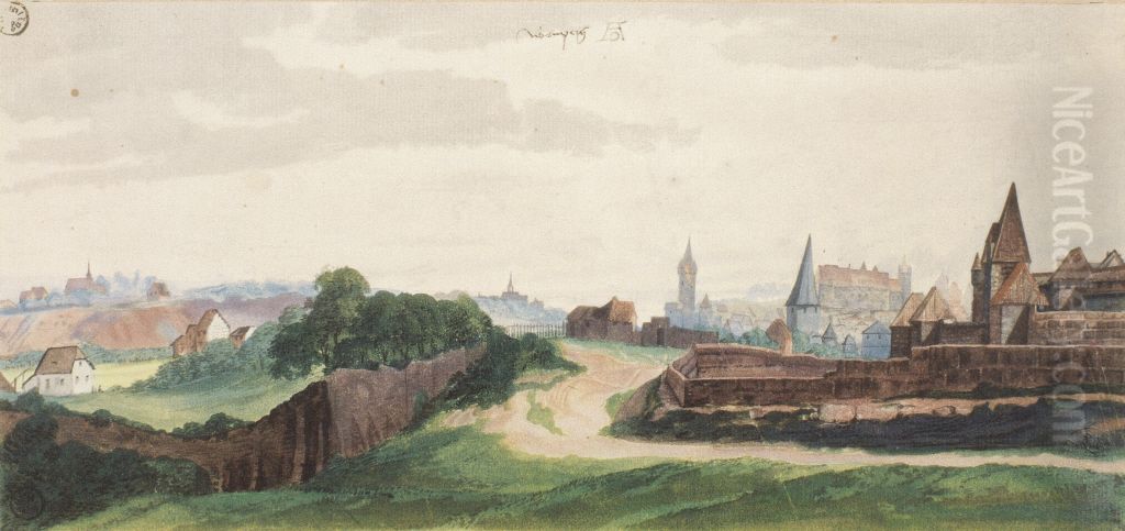 View of Nuremberg Oil Painting by Albrecht Durer