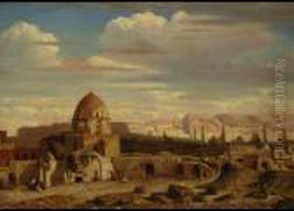 Ansicht Von Kairo Oil Painting by Prosper-Georges-Antoine Marilhat