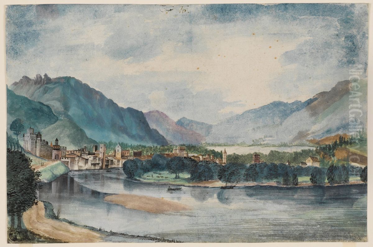 View of Trento Oil Painting by Albrecht Durer