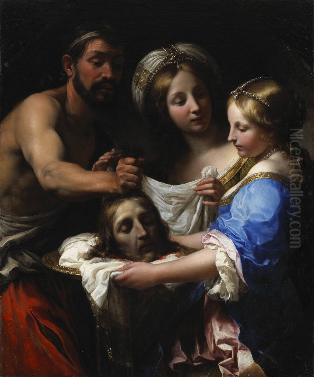 Salome With The Head Of Saint John The Baptist Oil Painting by Onorio Marinari