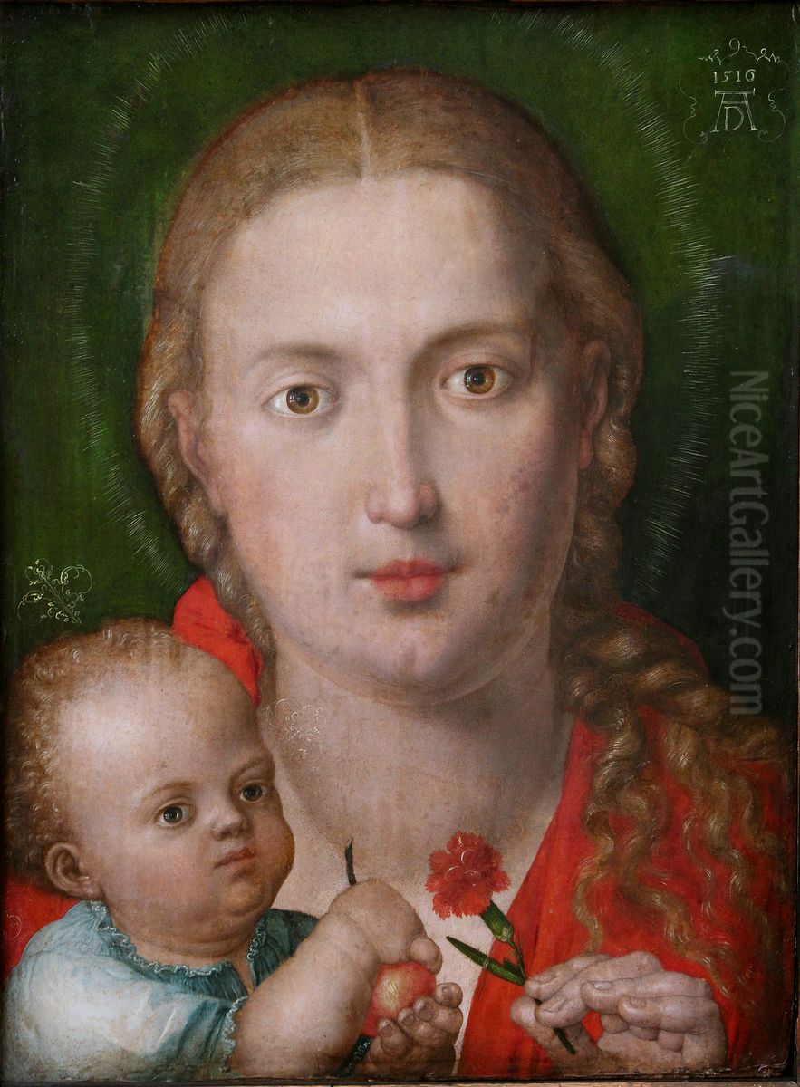The Madonna of the Carnation Oil Painting by Albrecht Durer