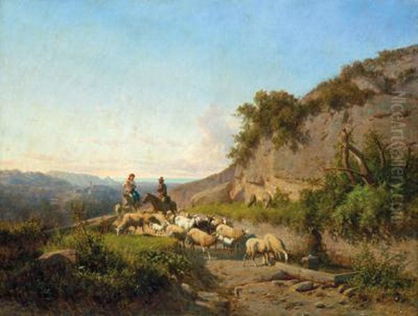 War Der Sohn Und Schuler Von 
Karoly Marko Dem Alteren. Er Studierteab 1851 In Wien Bei C. Rahl. 
Landschaftsdarstellungen Von Andreasmarko Befinden Sich Heute U. A. In 
Museen In Bologna Oil Painting by Andreas Marko