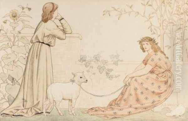 Pre-raphaelite Figure Oil Painting by Henry Stacy Marks