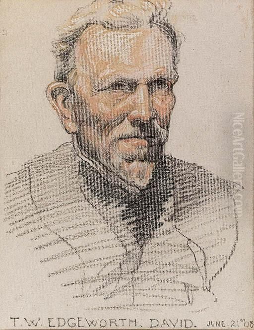 T.w. Edgeworth David Oil Painting by George Marston