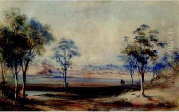View Of A Homestead Oil Painting by Conrad Martens