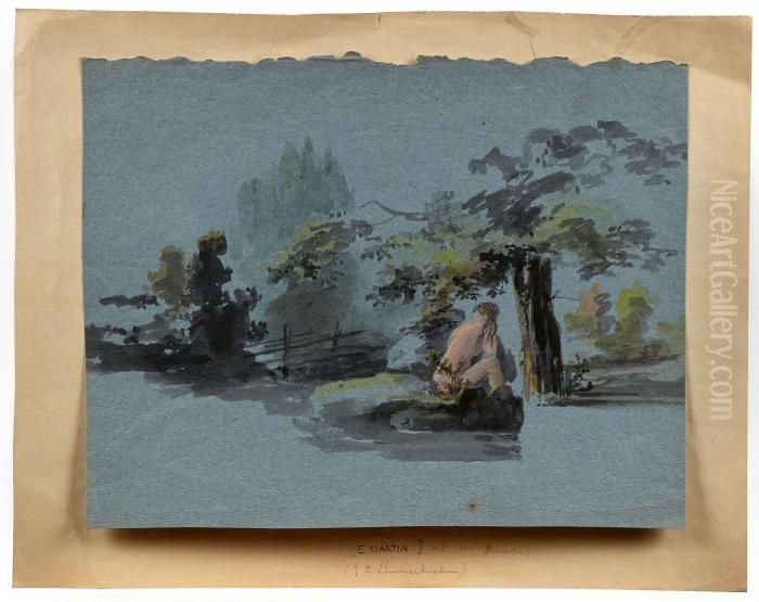 Kapten Johan Emilhagdahls Samling Fil Dr Emil Hultmarks Samling Oil Painting by Elias Martin