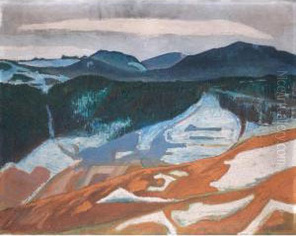 Schneeschmelze Oil Painting by Eugene Louis Martin