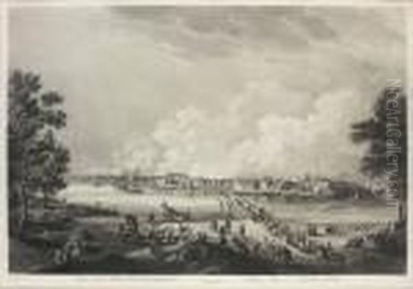 Kongl Lust Slottet Drottningholm Oil Painting by Johan Fredrik Martin