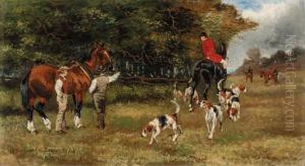 Going To The Meet; The Meet At 
Tanworth In Arden; Drawn Blank Atpackwood; Breaking Cover Near 
Claverdon; Full Cry At Preston Bagotand The Kill On Kenilworth Road Oil Painting by Sylvester Martin