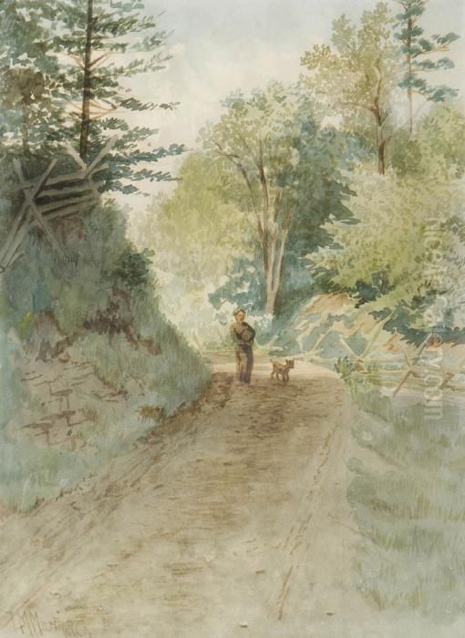 Le Sentier. (the Path). Oil Painting by Thomas Mower Martin