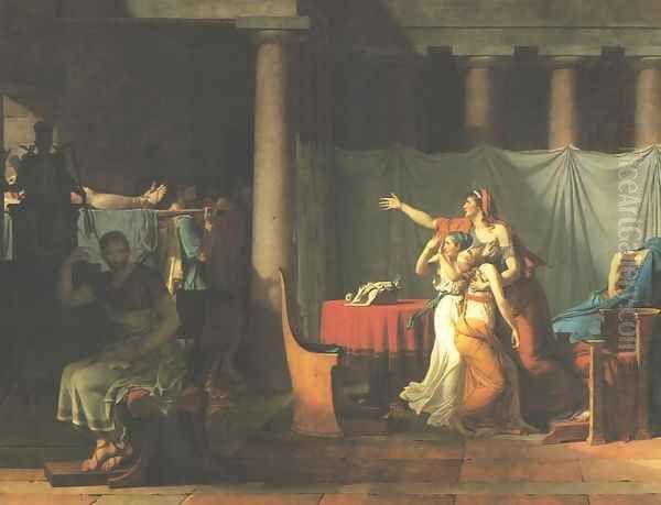 Lictors Bringing Brutus the Bodies of His Sons Oil Painting by Jacques Louis David
