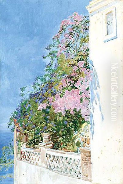 Willa Wtaorminie Oil Painting by Stanislaw Maslowski