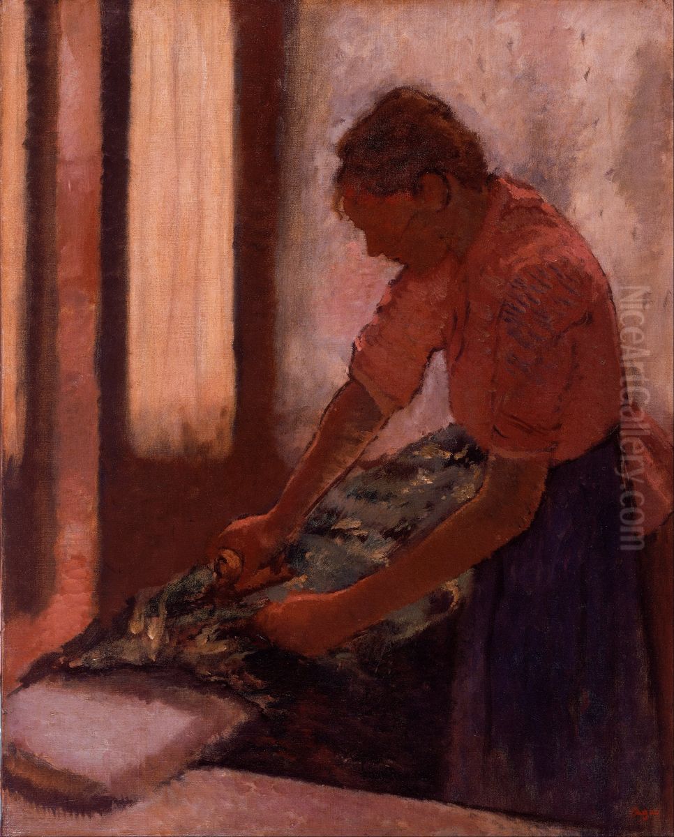 Woman Ironing Oil Painting by Edgar Degas