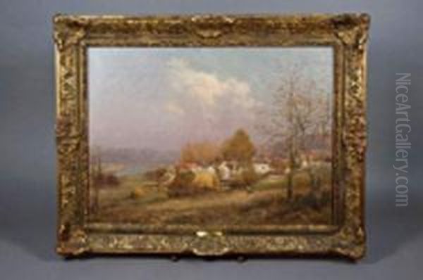 Vue De Village Oil Painting by Jean Eugene Masse