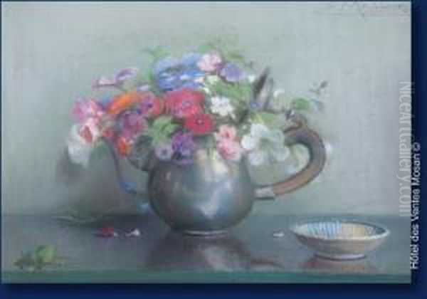 Bouquet Defleurs Oil Painting by Edouard Masson