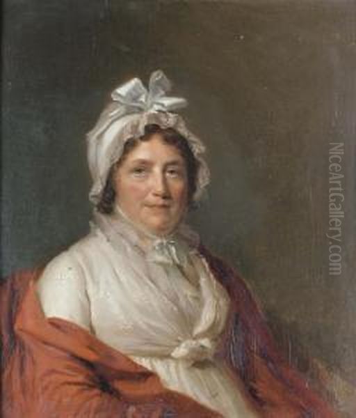 Portrat Von Marie Louise Dumont. Oil Painting by Firmin Massot