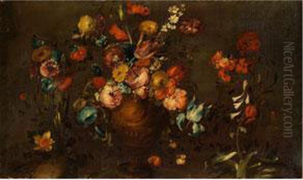 Grosses Blumenstilleben Oil Painting by Master Of The Guardeschi Flowers