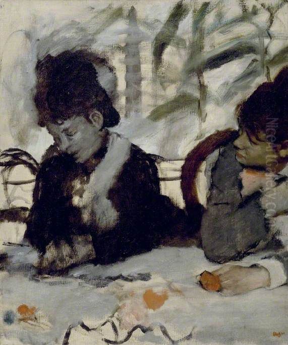 At the Cafe Oil Painting by Edgar Degas