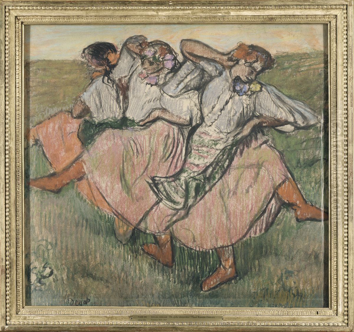 Three Russian Dancers Oil Painting by Edgar Degas