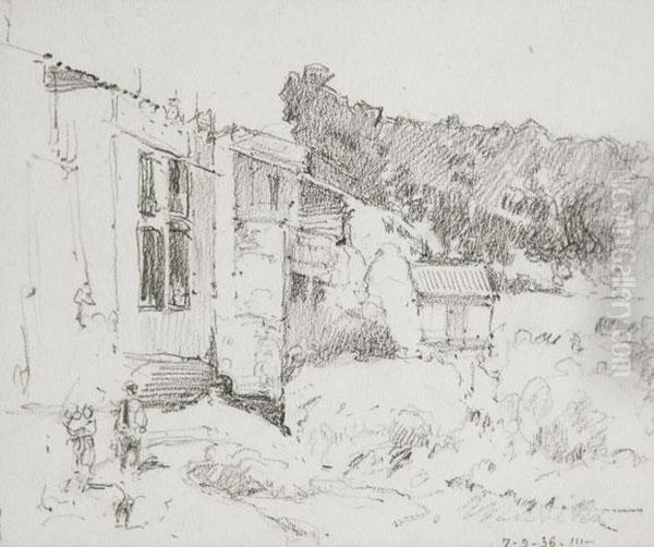 Masia Oil Painting by Segundo Matilla