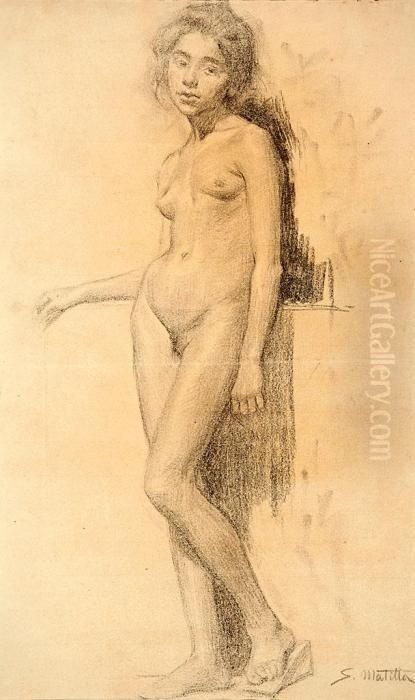 Academia Femenina Oil Painting by Segundo Matilla