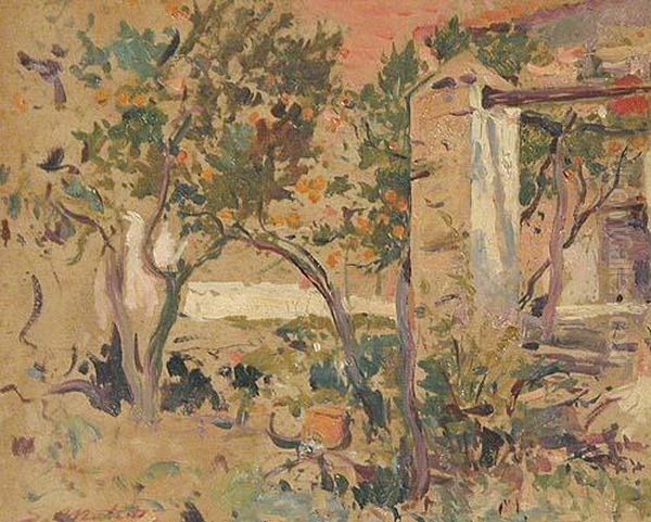 Jardin. Oil Painting by Segundo Matilla