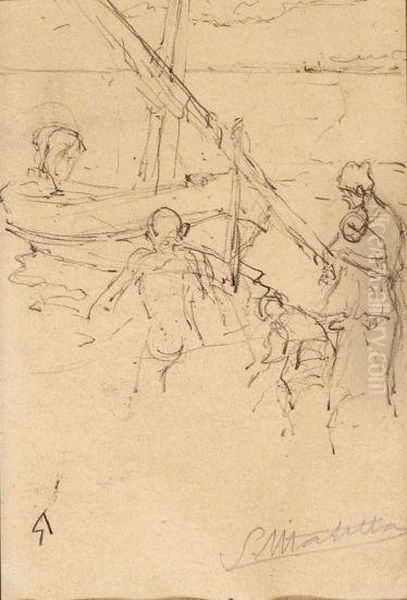 Pescadores. Oil Painting by Segundo Matilla