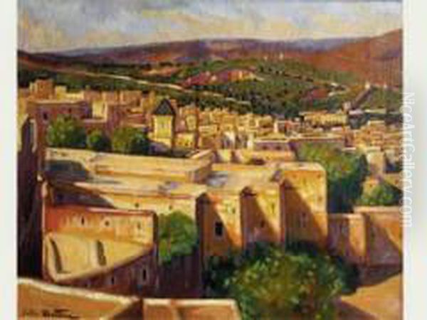 Vu De Fez. Oil Painting by Gill Julien Matthey