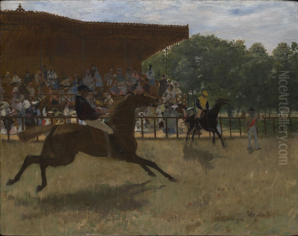 The False Start Oil Painting by Edgar Degas