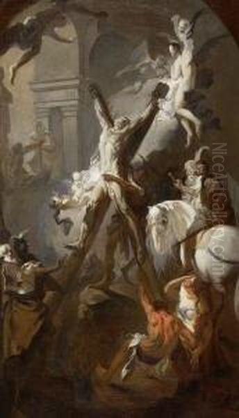 Das Martyrium Des Heiligen
 Andreas: Oil Painting by Franz Anton Maulbertsch