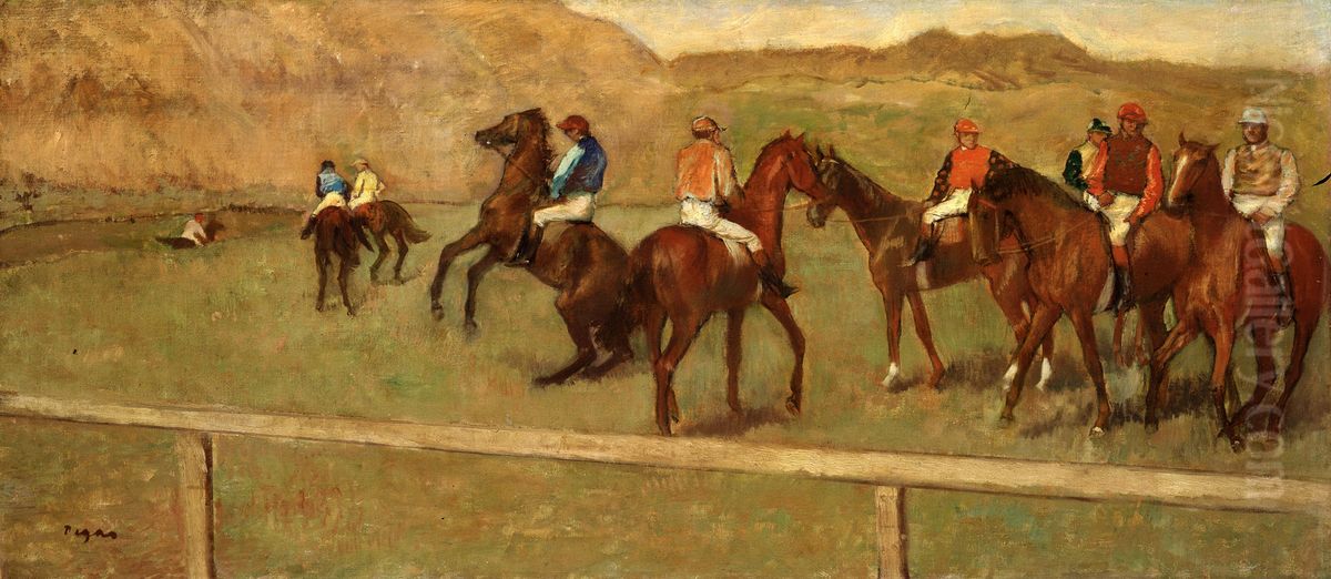 Before the Start Oil Painting by Edgar Degas