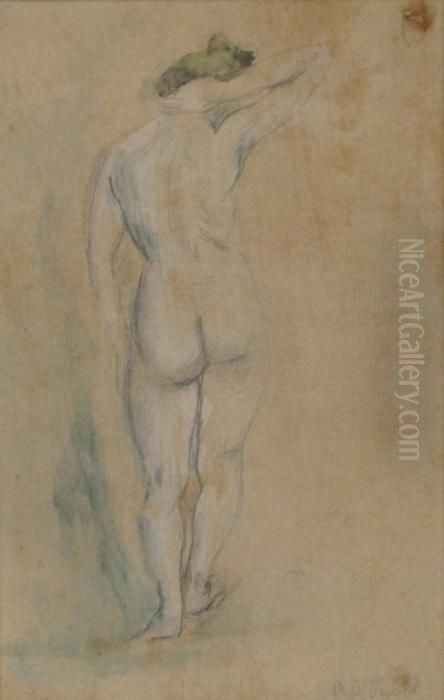 Nude Seen From The Back Oil Painting by Arnold Max Wexler