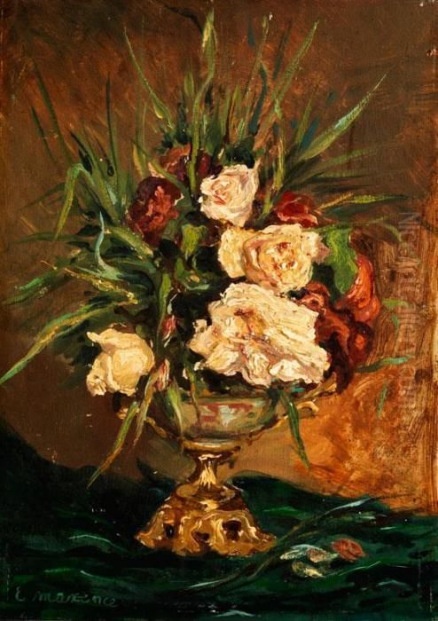 Blumenstilleben Oil Painting by Edgard Maxence