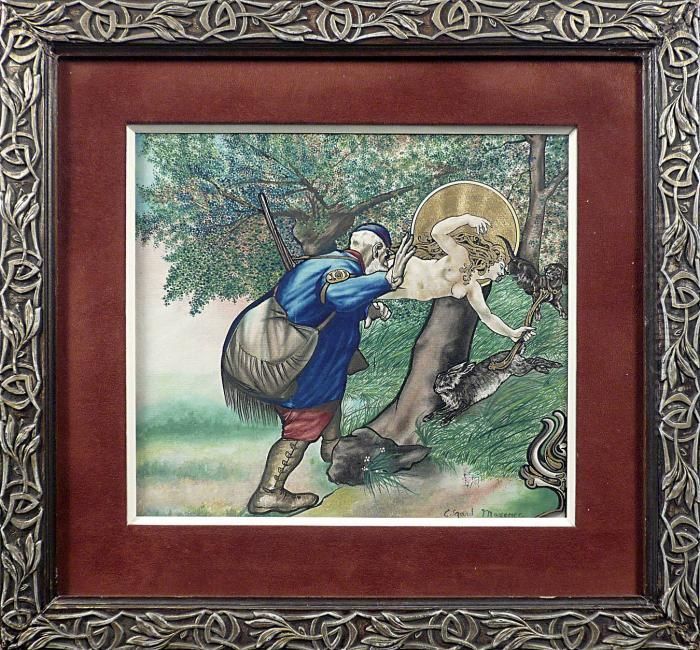 Reveriesymboliste Oil Painting by Edgard Maxence