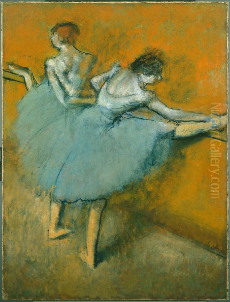 Dancers at the Barre Oil Painting by Edgar Degas