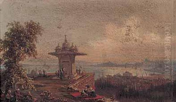 Veduta Di Costantinopoli Oil Painting by Auguste Etienne Francois Mayer