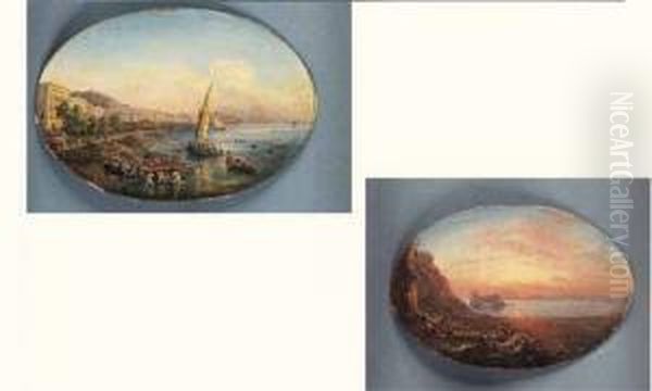 < Paysans A Capri >. Oil Painting by Auguste Etienne Francois Mayer