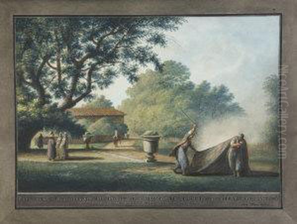 Smazio Tra Il Palazzo Ed Il 
Giardino Del Sig Abasciatore D'inghilterra In Pera Di Constantinopo(li) Oil Painting by Luigi Mayer