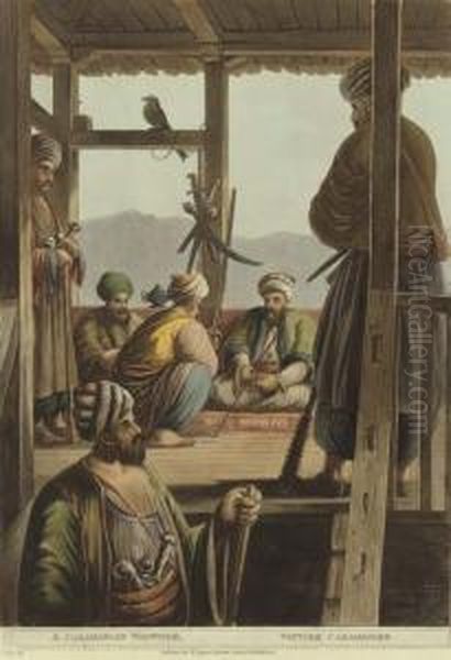 A Collection Of Plates From 
'views In Egypt, Palestine And Other Parts Of The Ottoman Empire' (abbey
 Travel 369) Oil Painting by Luigi Mayer