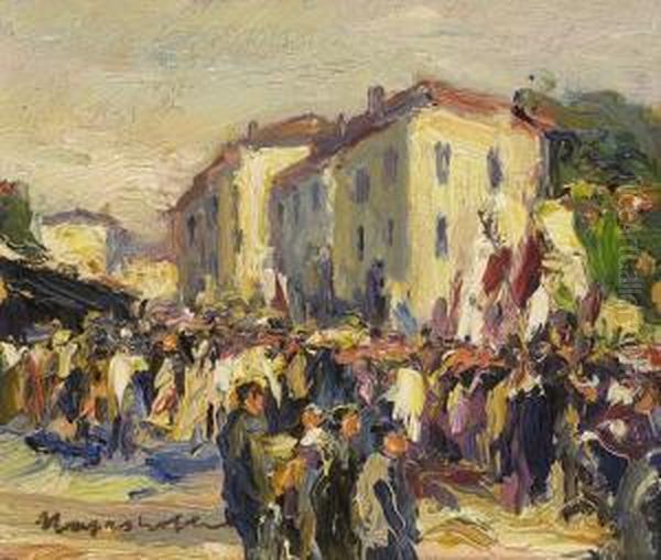 Prozession Oil Painting by Max Mayrshofer