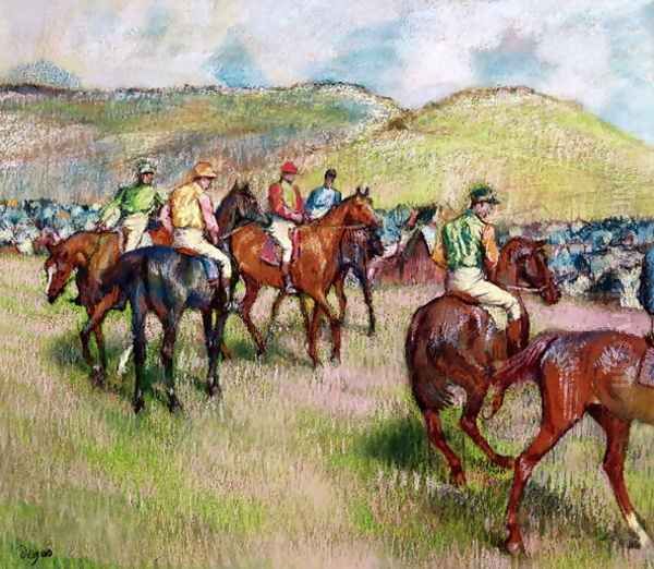 Before the Race, c.1893 Oil Painting by Edgar Degas