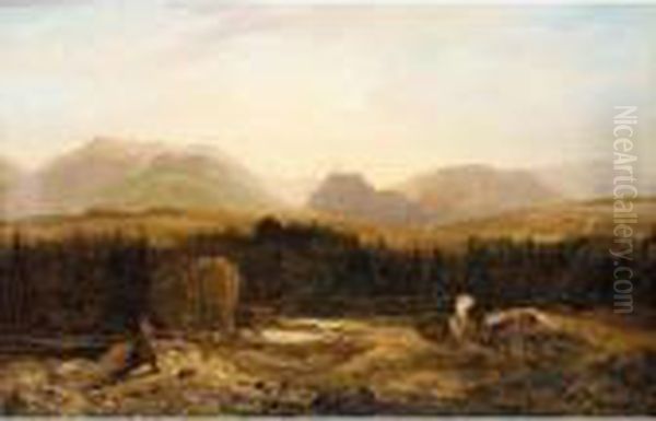 In The Highlands Oil Painting by Horatio McCulloch