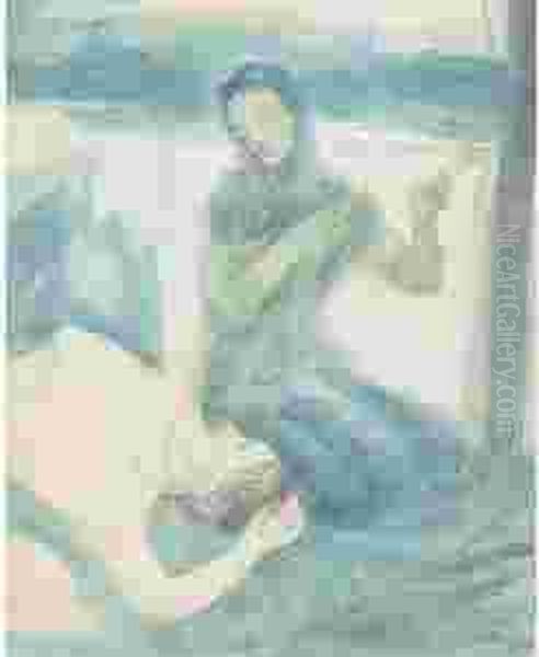 Study Of Orpheus And Eurydice Oil Painting by Ambrose McEvoy