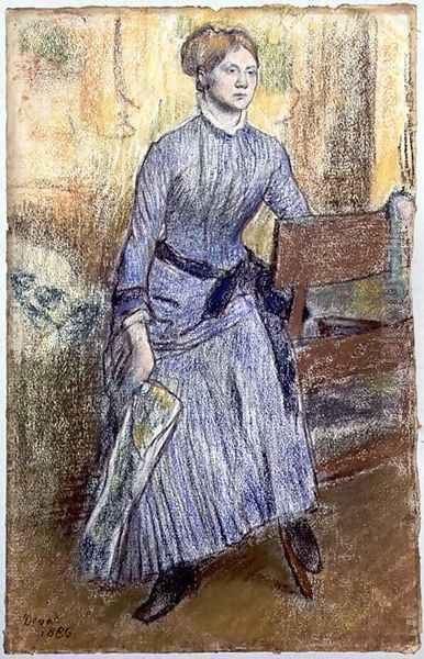 Portrait of Helene Rouart (Mme. Marin) 1886 Oil Painting by Edgar Degas